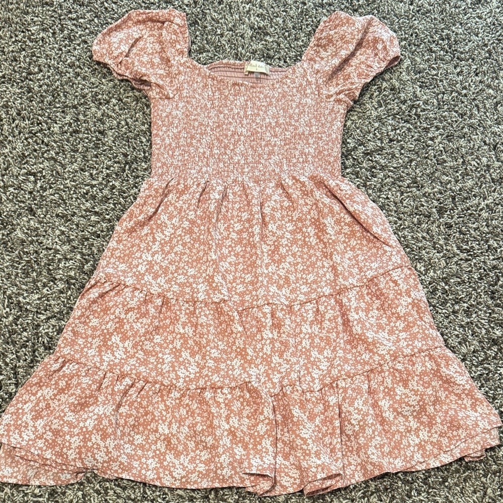 Altar'd State Tan/Clay Floral Casual Dress